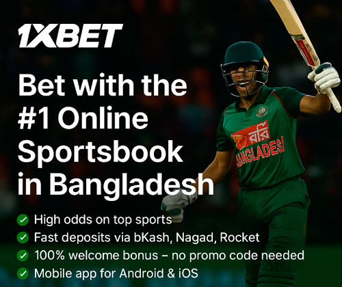 1xBet Bangladesh cricket betting promo