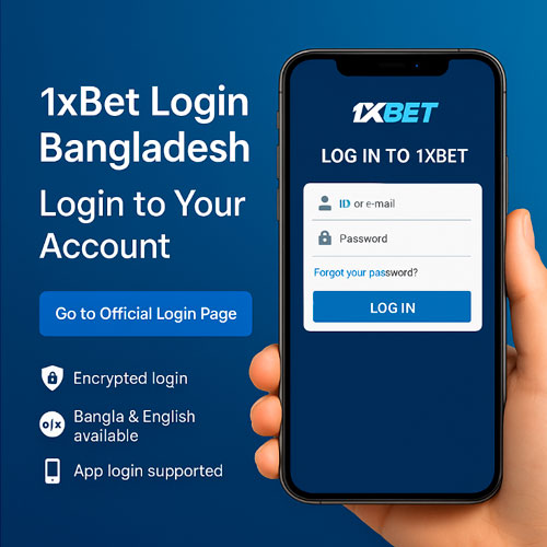 1xBet login screen Bangladesh